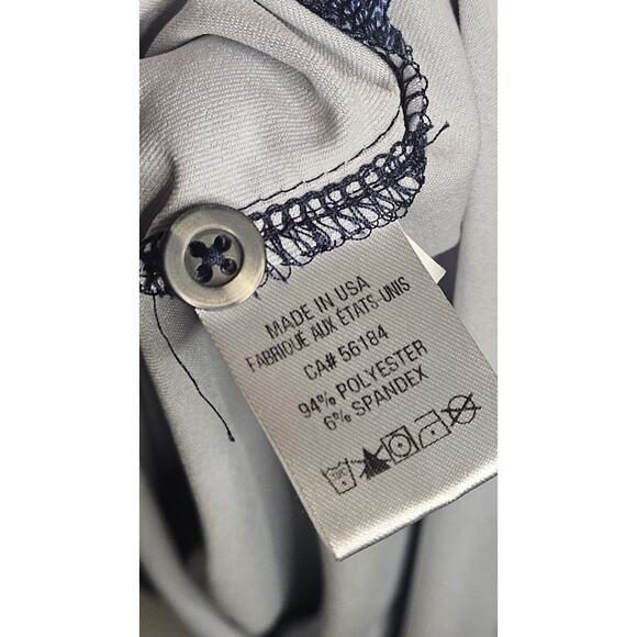 Fairway & Greene Men's Large L Blue Short Sleeve Shirt Collared Polo Made In USA - Picture 4 of 4